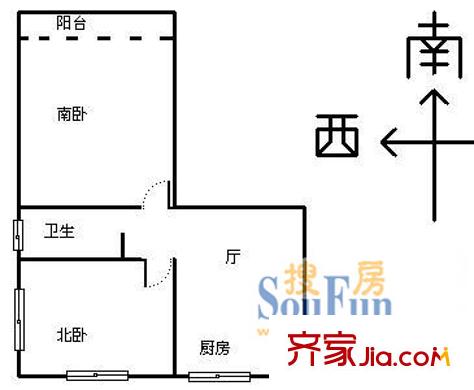 光新大楼2室0厅1卫1厨