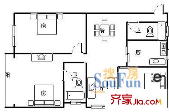 光新大楼2室0厅1卫1厨
