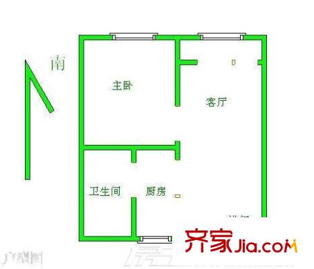 張橋小區(qū)戶型圖戶型圖 1室1廳1衛(wèi)1廚