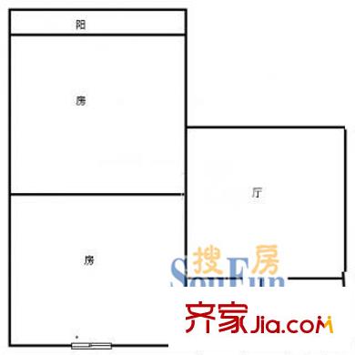 張橋小區(qū)戶型圖戶型圖 2室1廳1衛(wèi)1廚