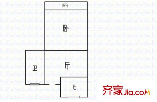 博山小區(qū)戶型圖 戶型圖 1室1廳1衛(wèi)1廚