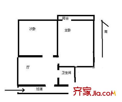陽(yáng)二小區(qū)戶型圖戶型圖 2室1廳1衛(wèi)1廚
