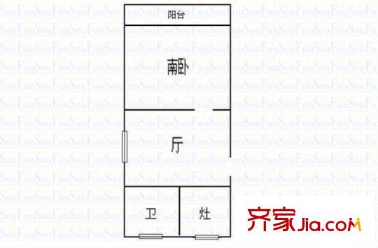 博山小區(qū)戶(hù)型圖戶(hù)型圖 1室1廳1衛(wèi)1廚
