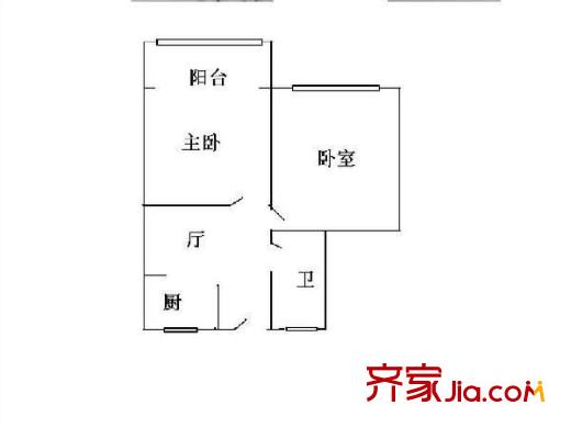博山小區(qū)戶型圖戶型圖 2室1廳1衛(wèi)1廚