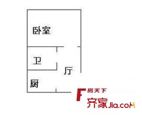 西凌新平方米;户型图西凌家宅路455弄 1室 户型图 1室1厅1卫1厨