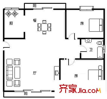 上海 恒杰丁香花园 户型图