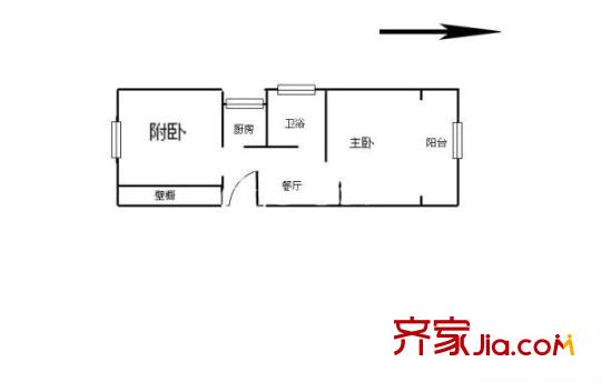 白玉新村户型图户型图 2室1厅1卫1厨