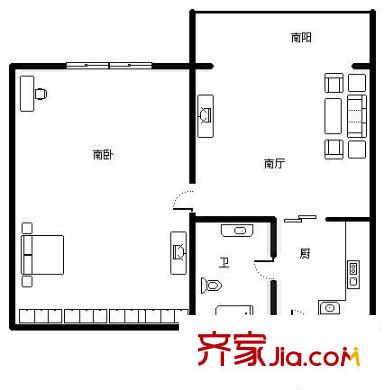 艾東小區(qū)戶(hù)型圖戶(hù)型圖 1室1廳1衛(wèi)1廚