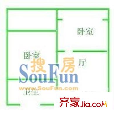 章家巷小区户型图章家巷2室1厅1卫1厨 2室1厅1卫1厨