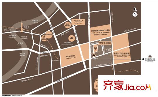 綠城玉蘭花園交通圖區(qū)域位置圖