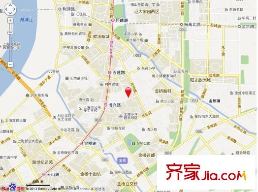 浦三小區(qū)金橋交通圖
