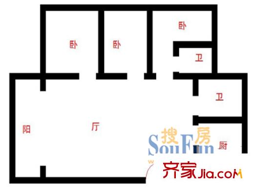 上海 三湘四季花城三期(紫薇苑) 户型图