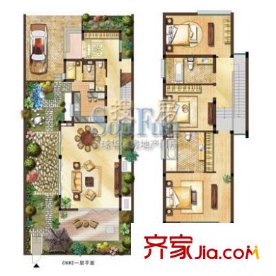 南郊花園戶型圖戶型圖 4室4廳3衛(wèi)1廚