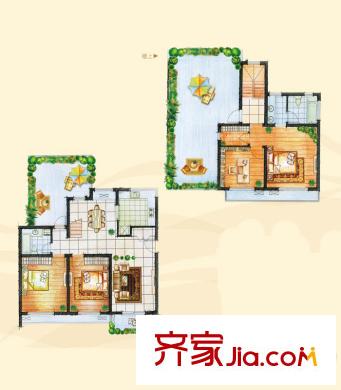 臨港海濱國際花園E-e2-C戶型圖 4室2廳2衛(wèi)1廚