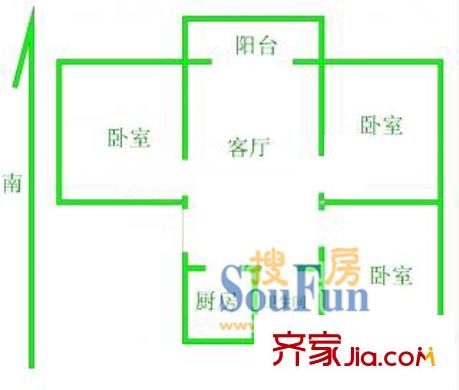 恒大華城新華苑戶型圖上海 新華苑（浦東） 戶型圖 3室1廳1衛(wèi)1廚