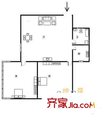 上海 建工天峰公寓 户型图