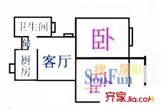 浦東大道2511弄小區(qū)戶型圖上海 浦東大道2511弄 戶型圖 2室1廳1衛(wèi)1廚