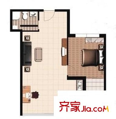 丽园路710弄小区户型图户型图 1室1厅1卫1厨