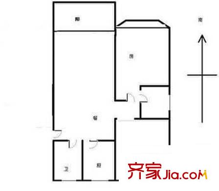 盛逸公寓 2室 戶型圖