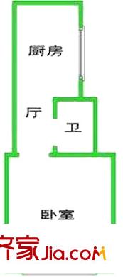 武宁路200弄小区户型图上海 武宁路200弄1室 户型图 1室1厅1卫1厨