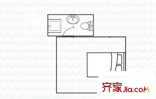 雍江星座戶型圖戶型圖 1室1廚