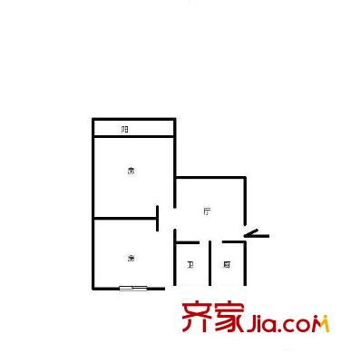 藍(lán)村小區(qū) 2室 戶型圖