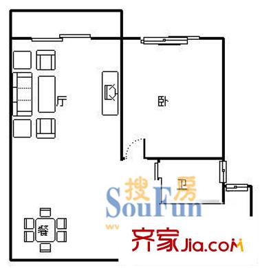 金橋路530弄小區(qū)戶型圖上海 金橋路530弄 戶型圖 1室2廳1衛(wèi)1廚