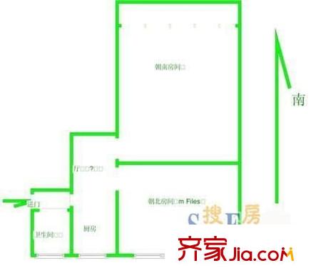 濟(jì)陽(yáng)新村 2室 戶型圖