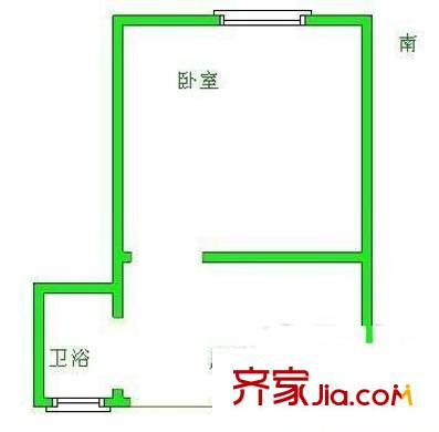 濟(jì)陽(yáng)新村 1室 戶型圖