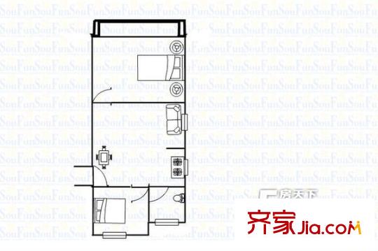 三泉路415弄小区户型图户型图 2室1厅1卫1厨