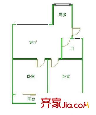 三泉路415弄小区 2室 户型图