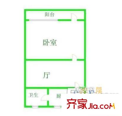 三泉路415弄小区户型图户型图 1室1厅1卫1厨