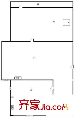 羅山八村戶型圖戶型圖 2室1廳1衛(wèi)1廚