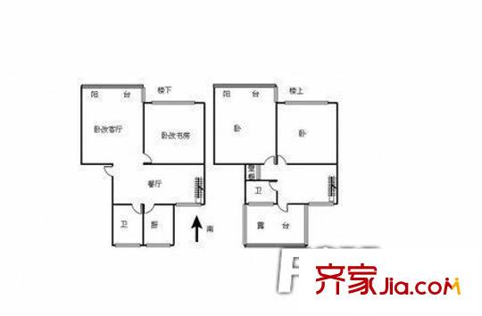 金橋花苑 3室 戶型圖
