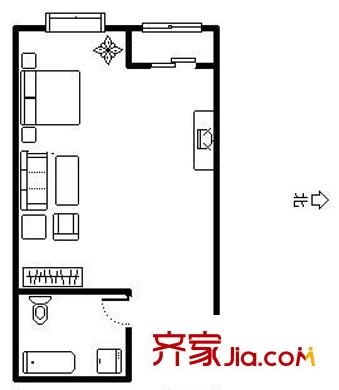 上海 圣天地酒店式公寓 户型图