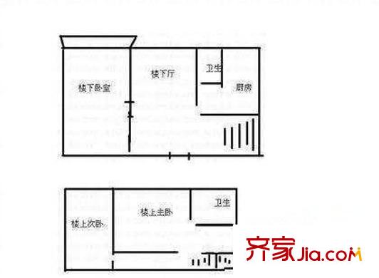 花园坊 3室 户型图