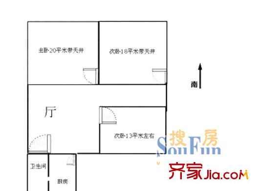 景瑞花园 3室 户型图