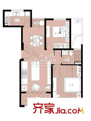 和憬家園戶型圖戶型圖 2室2廳1衛(wèi)1廚