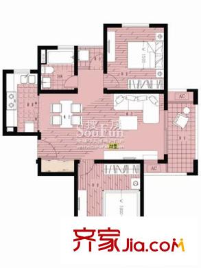 和憬家園戶型圖戶型圖 2室2廳1衛(wèi)1廚