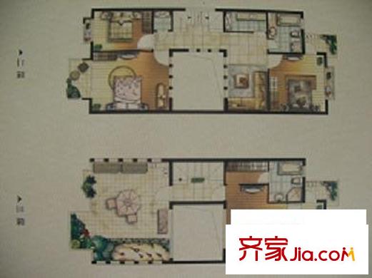 中浩云花园 4室 户型图