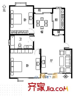 上海 金沙嘉苑 户型图