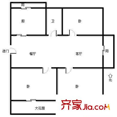 聯(lián)鑫坊 3室 戶型圖