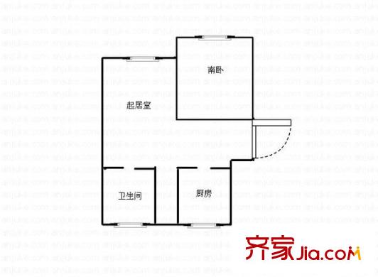 新舒苑 1室 戶型圖
