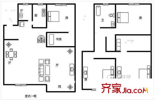 新舒苑戶型圖戶型圖 4室2廳2衛(wèi)1廚