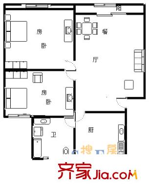 沈家弄路946弄小區(qū)戶型圖上海 沈家弄路946弄2室 戶型圖 2室2廳1衛(wèi)1廚