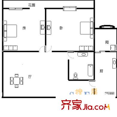沈家弄路946弄小區(qū)戶型圖上海 沈家弄路946弄2室 戶型圖 2室1廳1衛(wèi)1廚