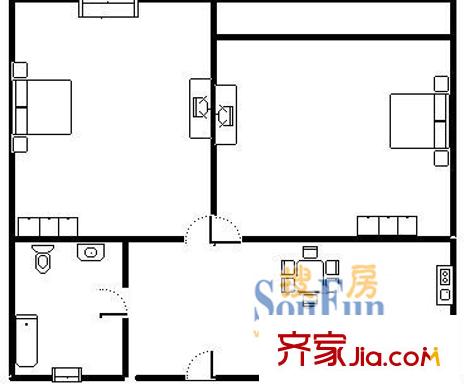沈家弄路946弄小區(qū)戶型圖上海 沈家弄路946弄2室 戶型圖 2室1廳1衛(wèi)1廚