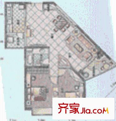 中天碧云苑戶型圖2室1廳1衛(wèi)1廚