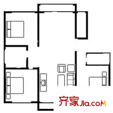 阳光翠庭 3室 户型图