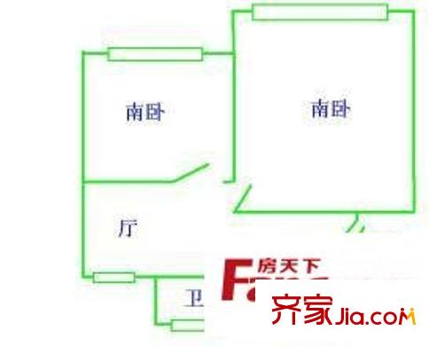 馨樂(lè)園戶型圖戶型圖 2室2廳1衛(wèi)1廚
